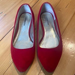 Red Suede Flats